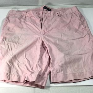Polo Ralph Lauren Men 33 Shorts Pink OXFORD Cotton Casual Chino 10” Seam